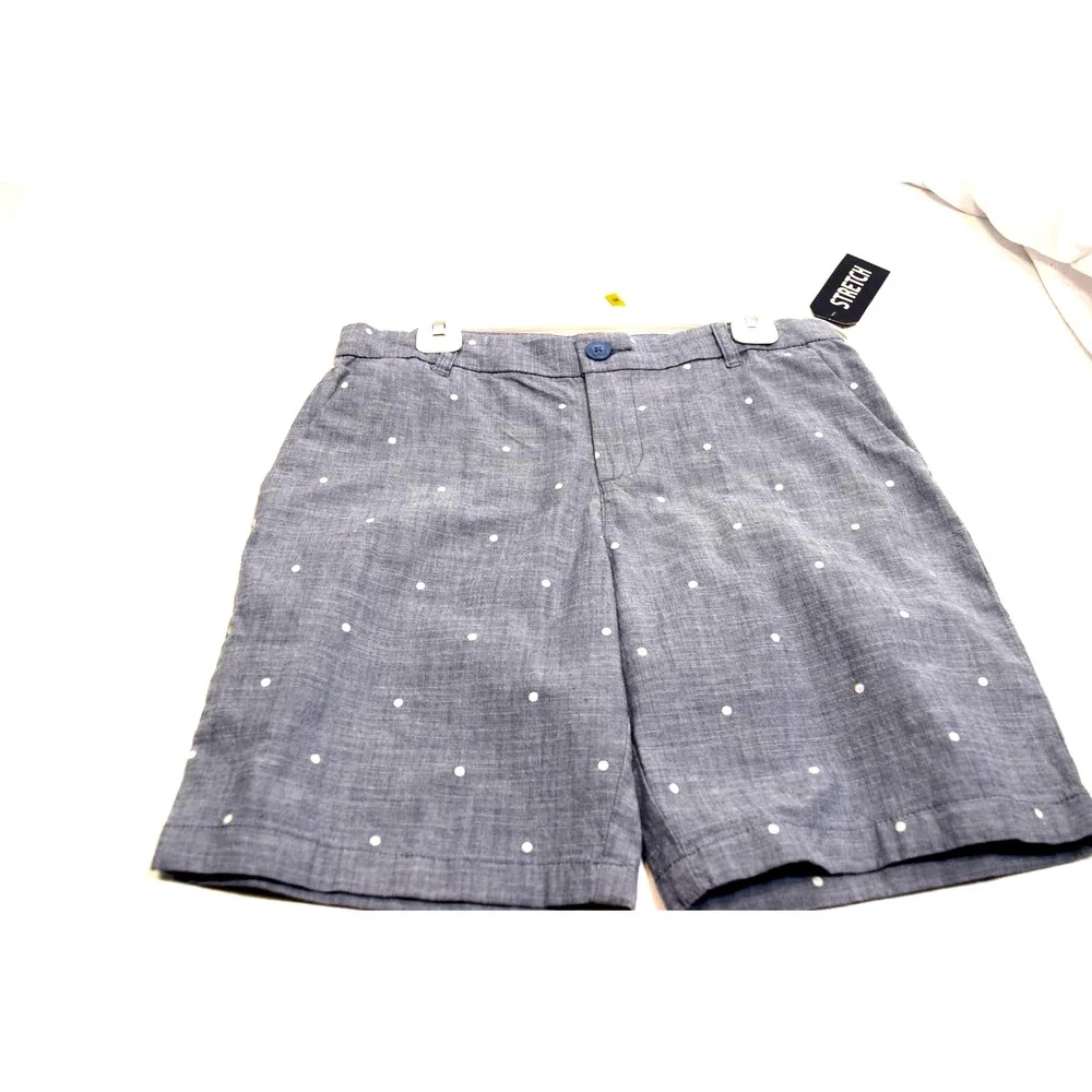 NWT OshKosh B'Gosh Shorts Girls Size 14 in Light Denim w/ Polka Dots